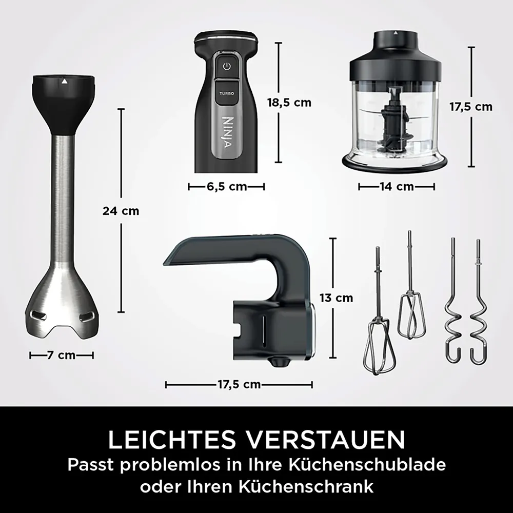 Ninja Foodi 3-in-1 Hand und Stabmixer Set CI100CH
