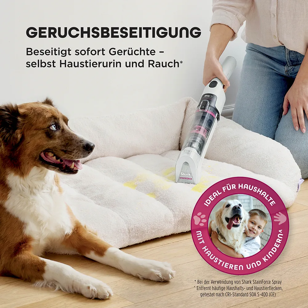 Shark HX100CHT StainForce Wireless Flecken- und Polsterreiniger