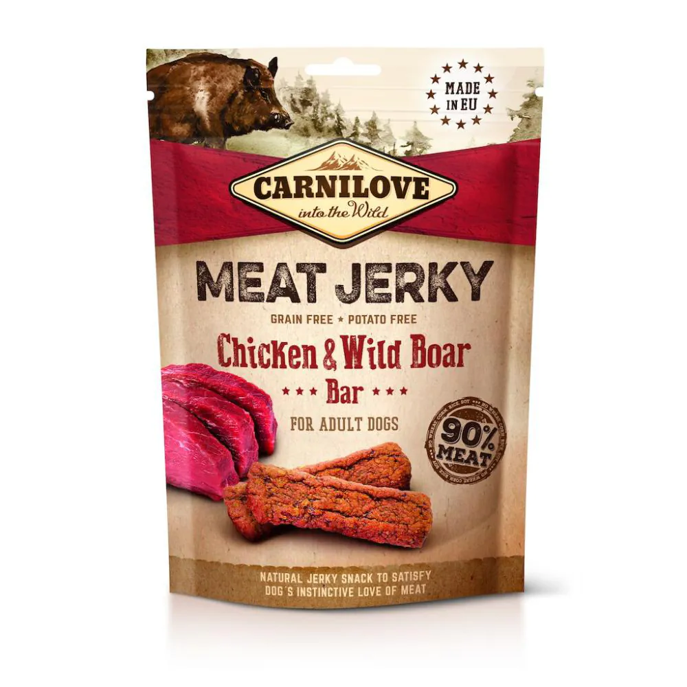 Carnilove Meat Jerky Chicken with Wild Boar Bar - HE111859 Carnilove Meat Jerky Chicken with Wild Boar Bar