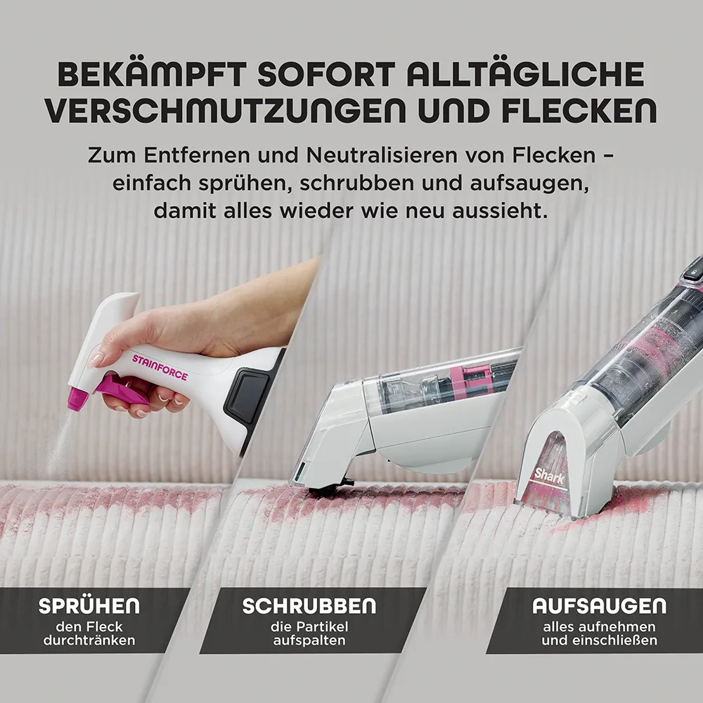 Shark HX100CHT StainForce Wireless Flecken- und Polsterreiniger