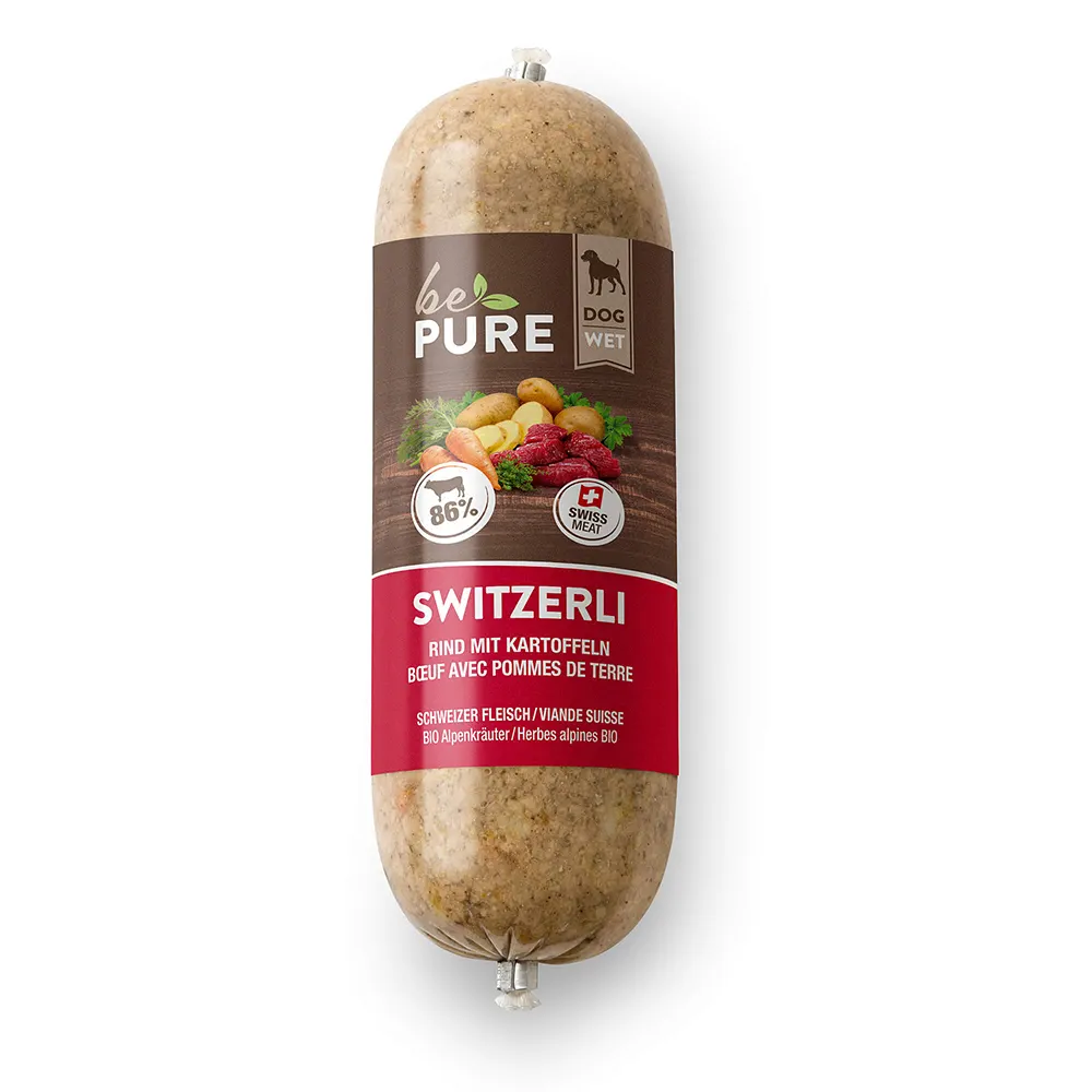 bePure Switzerli mit Rind und Kartoffeln