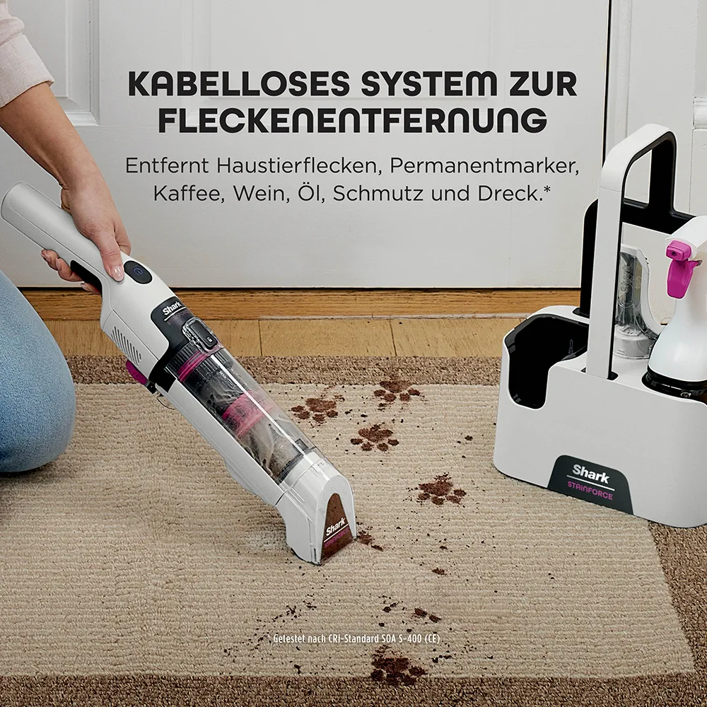 Shark HX100CHT StainForce Wireless Flecken- und Polsterreiniger