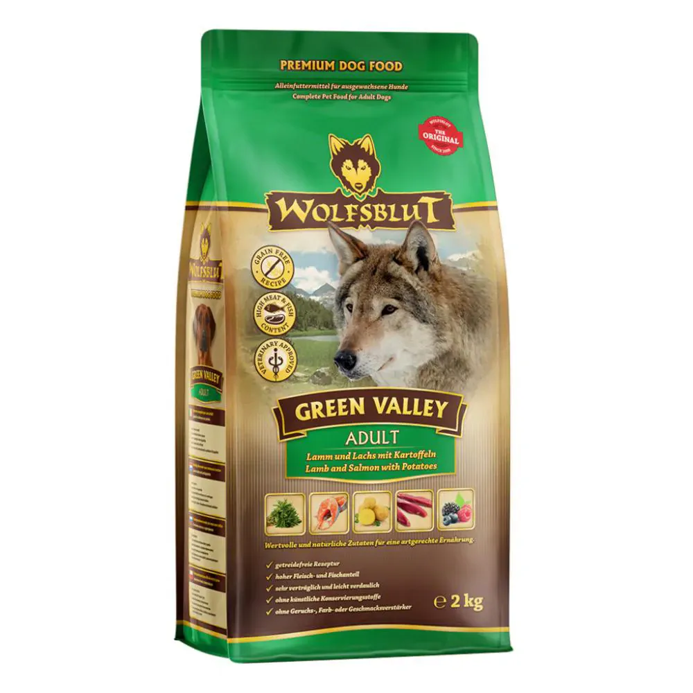Wolfsblut Adult Green Valley Lamm und Lachs mit Kartoffel