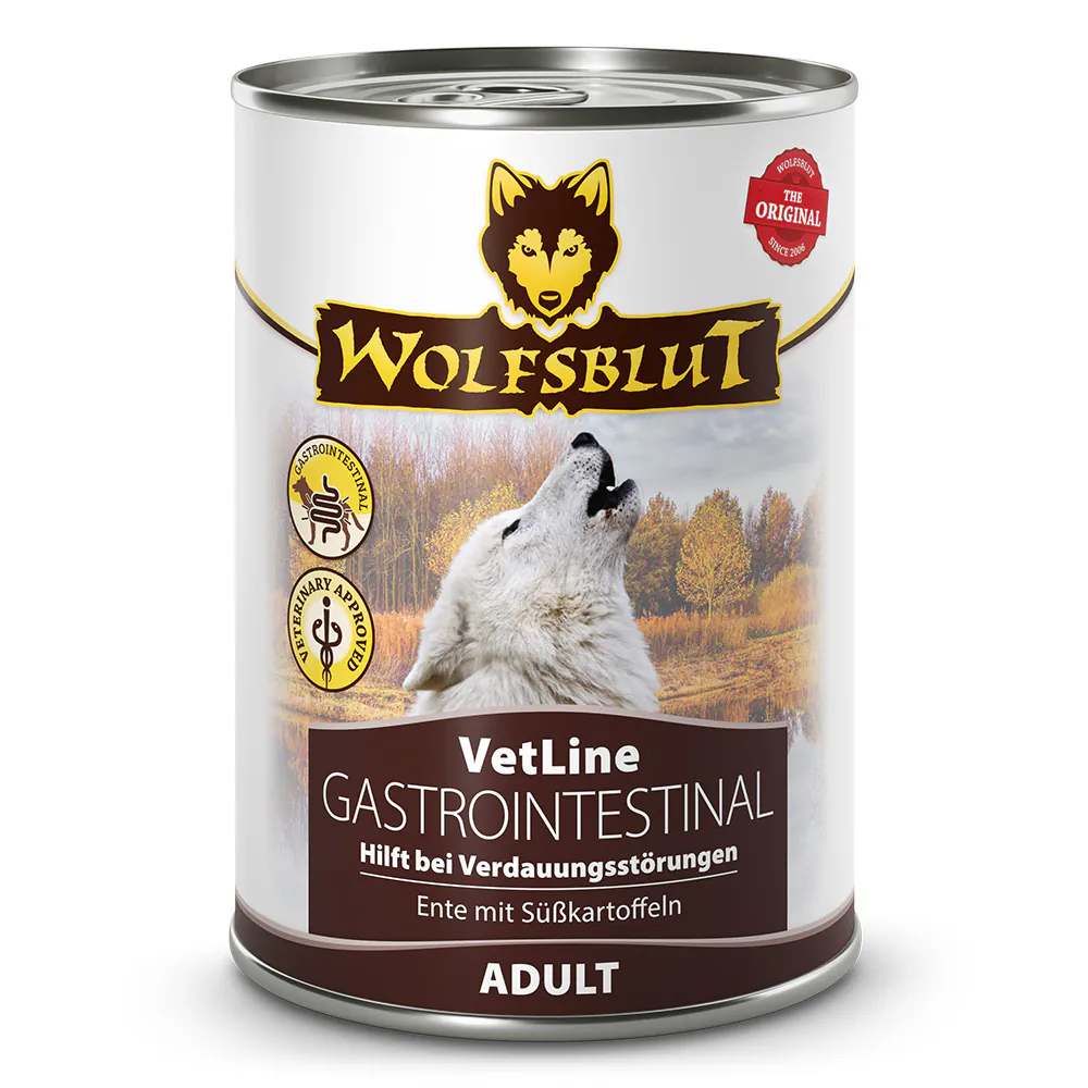 Wolfsblut VetLine Gastrointestinal Adult Ente mit Süsskartoffeln - HE789627 Wolfsblut VetLine Gastrointestinal Adult Ente mit Süsskartoffeln