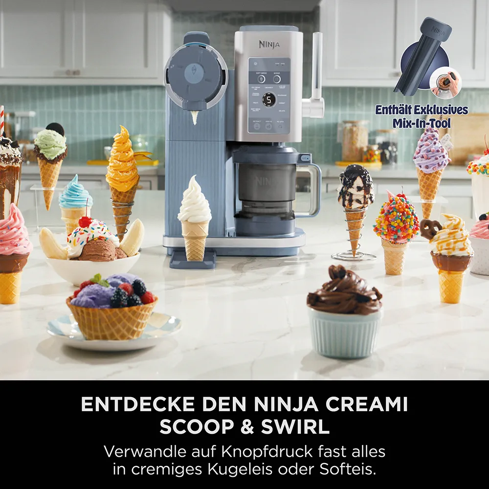 Ninja Creami Swirl - 13-in-1 Softeis- und Eismaschine NC702CH