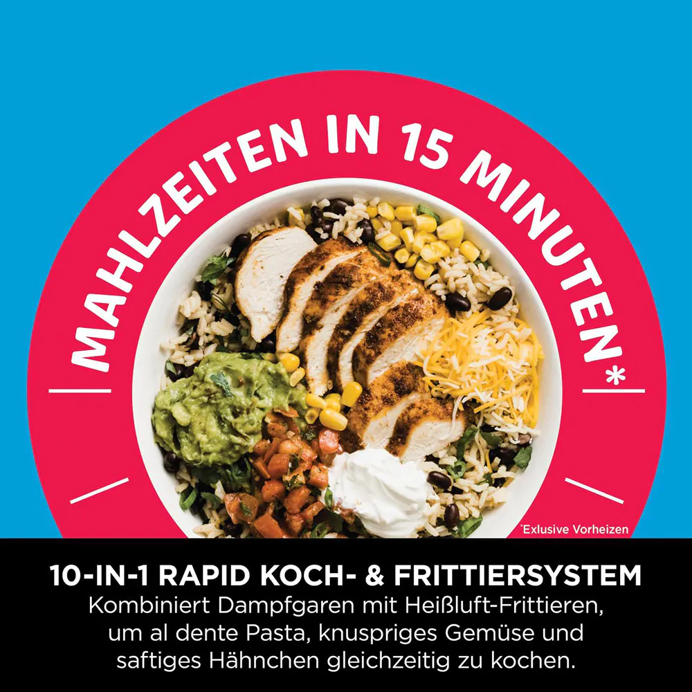 Ninja Speedi Rapid Cooking System und Heissluftfritteuse ON400CH