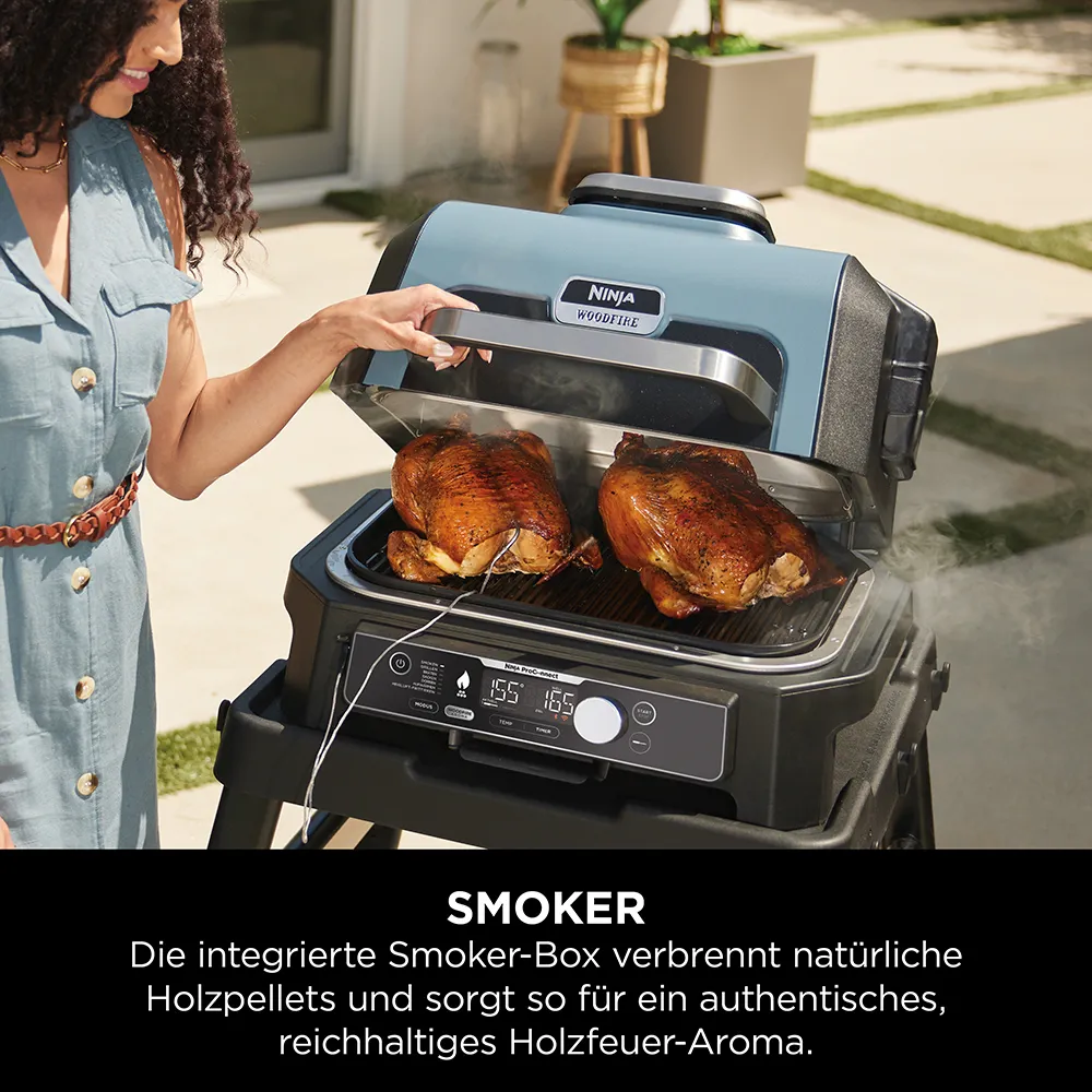 Ninja Woodfire Pro Connect XL Elektrogrill und Smoker OG901CH