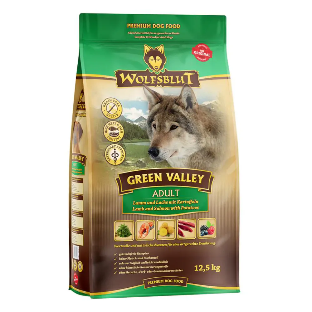 Wolfsblut Adult Green Valley Lamm und Lachs mit Kartoffel