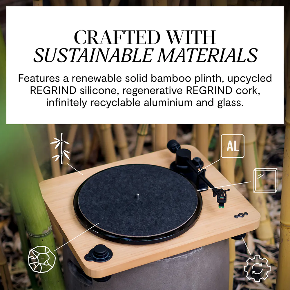 House Of Marley Stir It Up Lux Turntable - HOM-EM-JT010 House Of Marley Stir It Up Lux Turntable