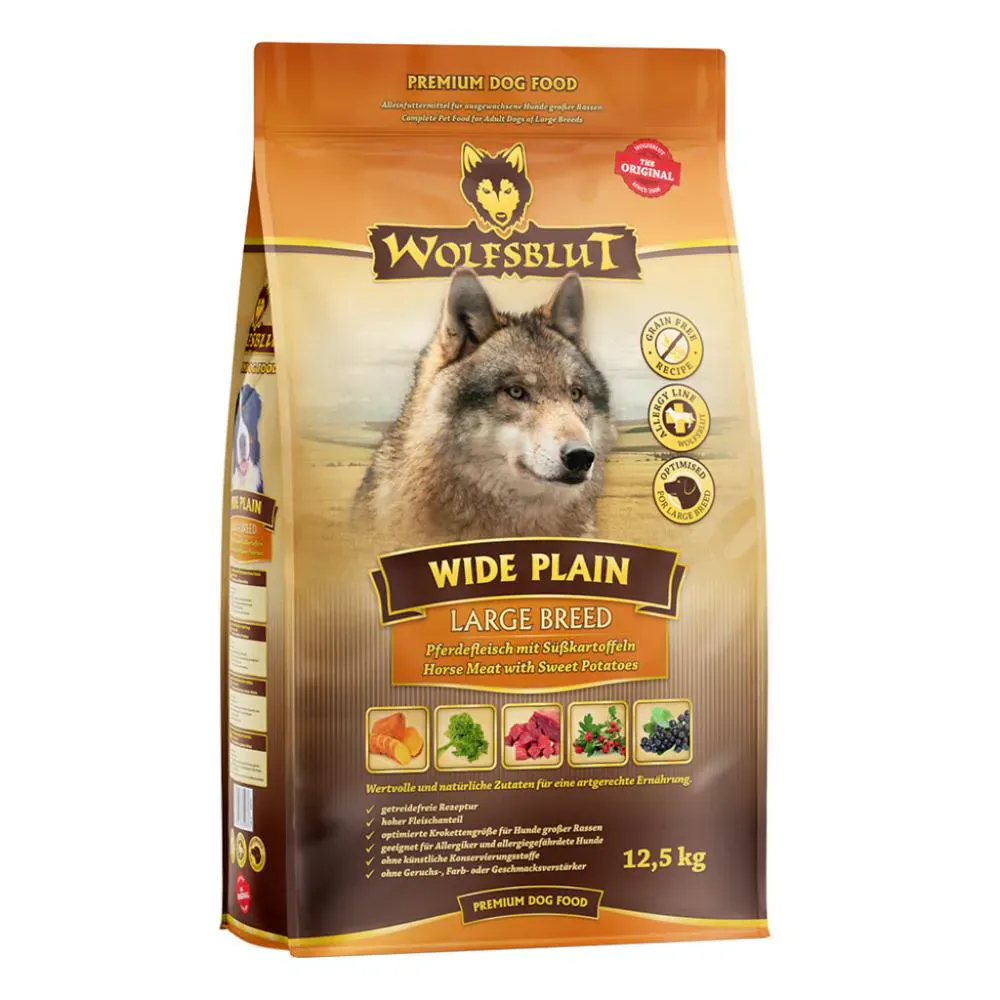 Wolfsblut Adult Wide Plain Pferd mit Süsskartoffel Large Breed