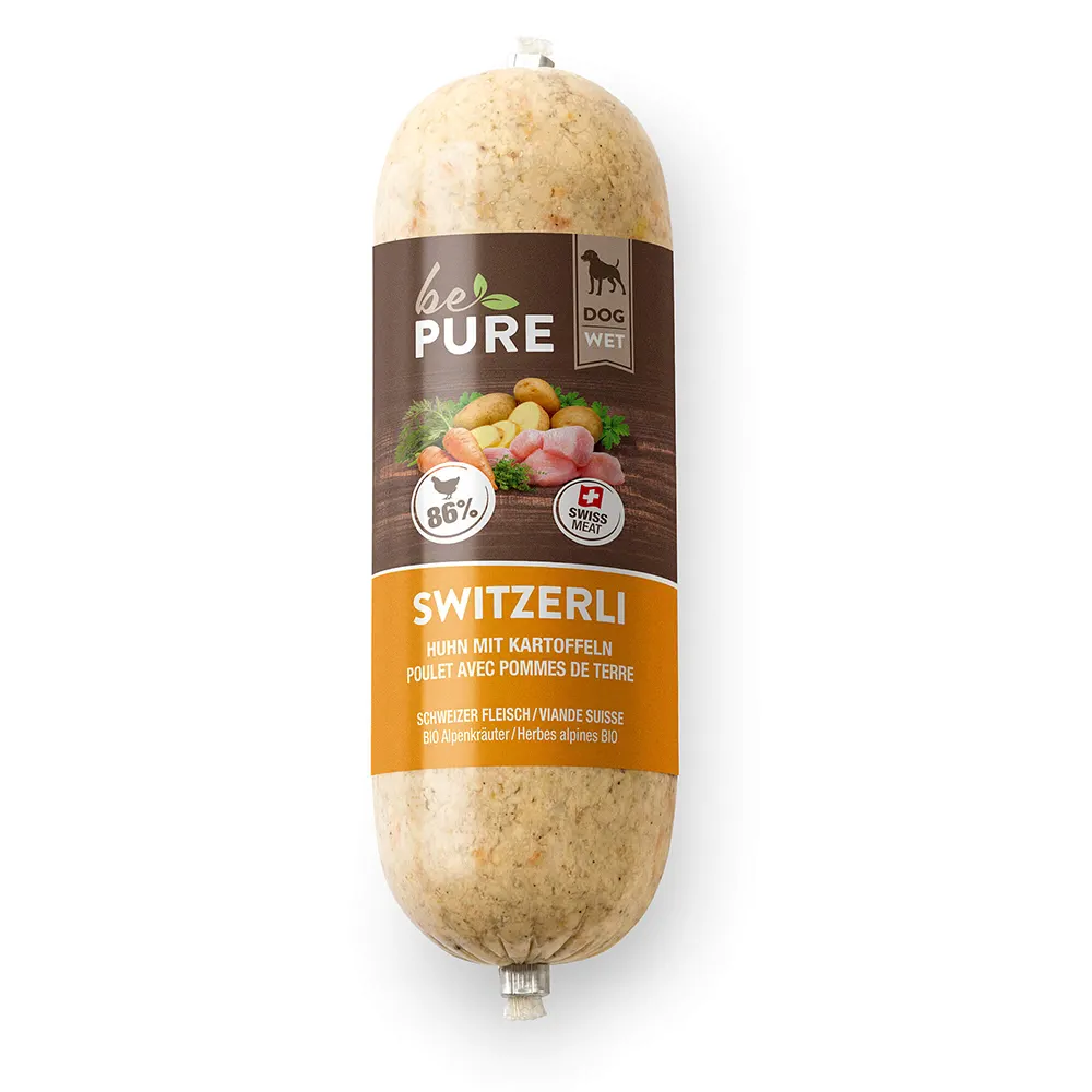 bePure Switzerli mit Huhn und Kartoffeln