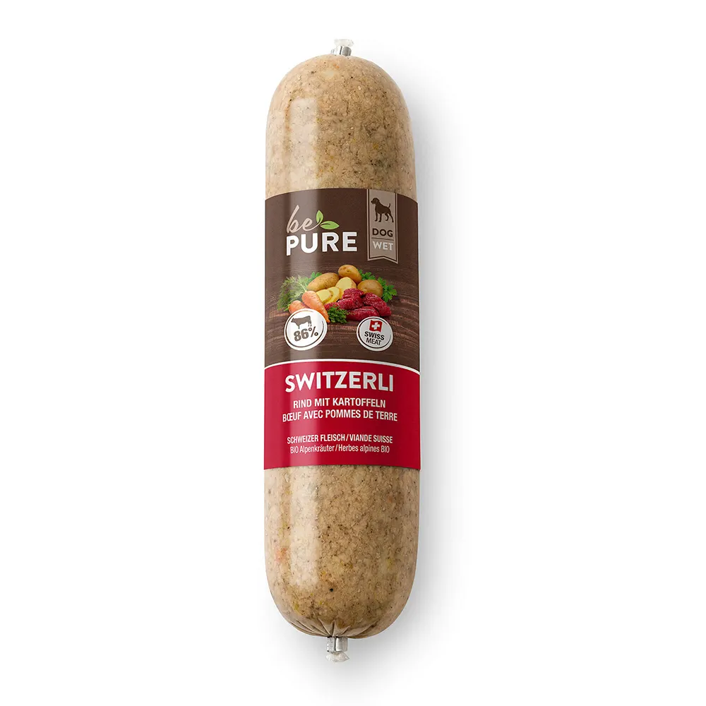 bePure Switzerli mit Rind und Kartoffeln