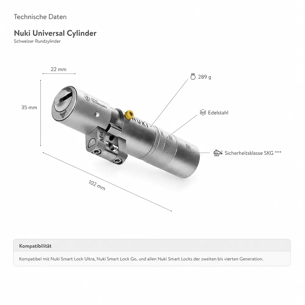 Nuki Universal Cylinder CH