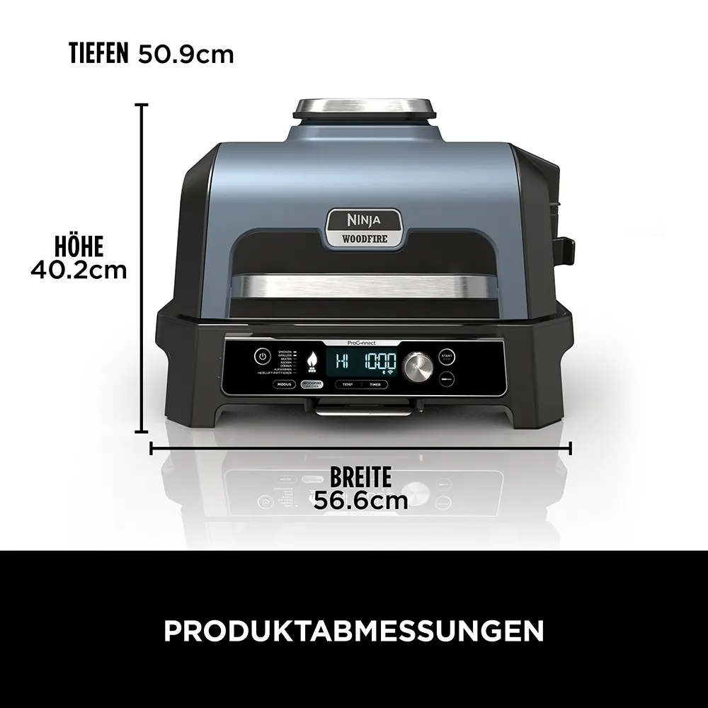 Ninja Woodfire Pro Connect XL Elektrogrill und Smoker OG901CH
