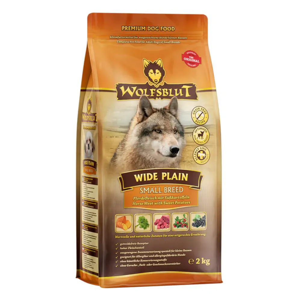 Wolfsblut Adult Wide Plain Pferd mit Süsskartoffel Small Breed