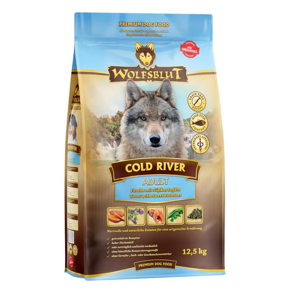 Wolfsblut Adult Cold River Forelle mit Süsskartoffel